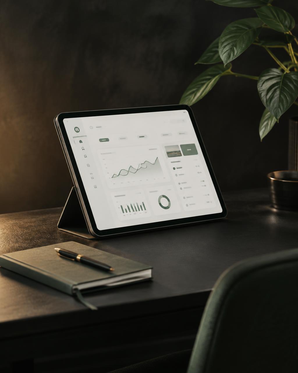 Tablet mit Dashboard