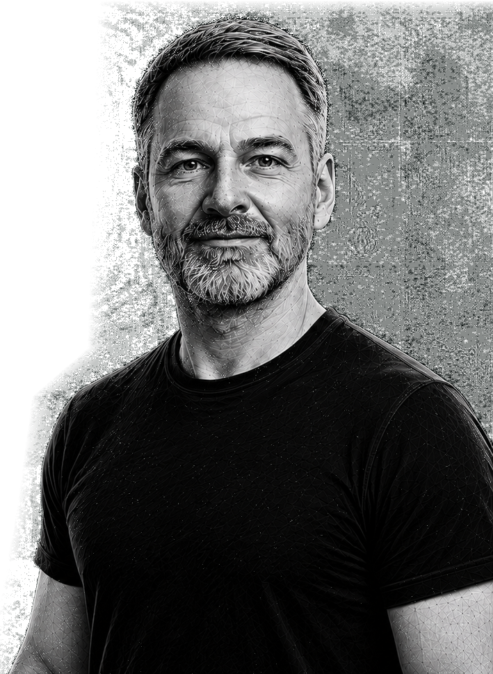 Stefan Pappenberg als digitales Linienporträt